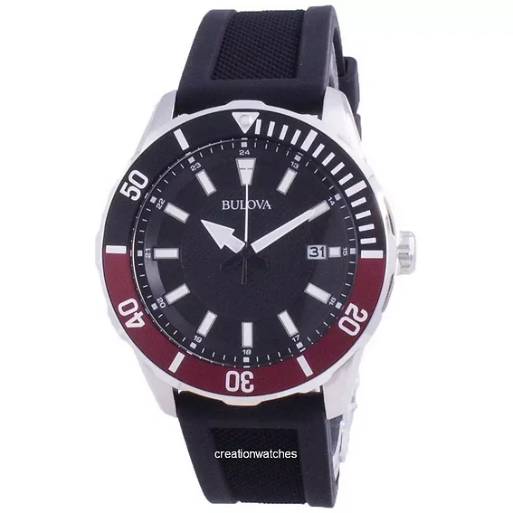 Bulova Quartz Black Dial 98B348 100M Men's Watch