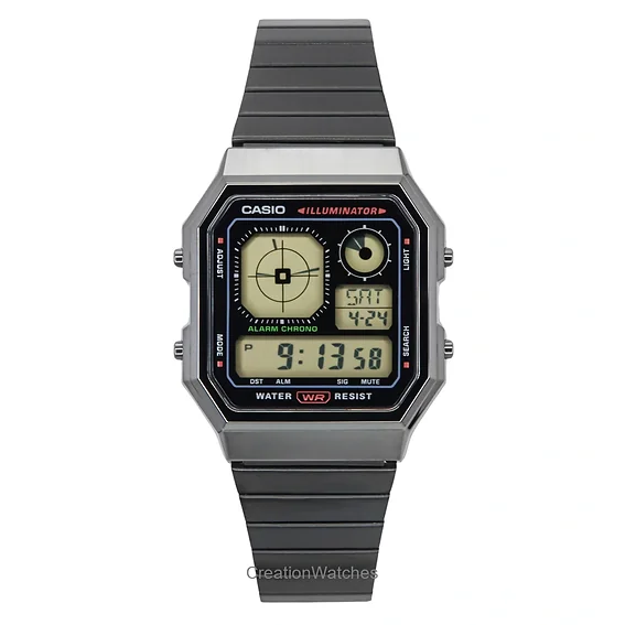 Casio Vintage Digital Stainless Steel Quartz A130WEGG-1A Unisex Watch