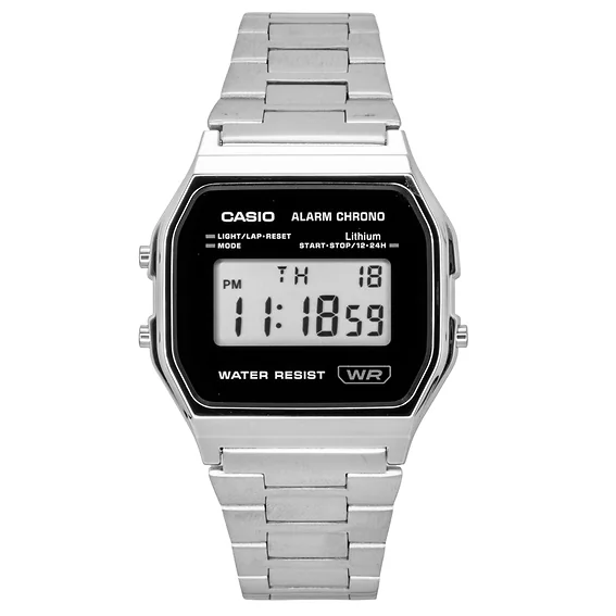 Casio Vintage Digital Stainless Steel Quartz A158WEA-1 Unisex Watch