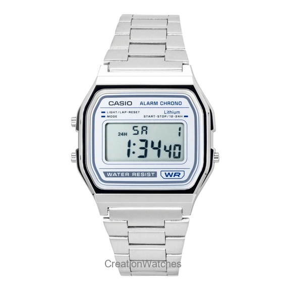 Casio Vintage Digital Stainless Steel Quartz A158WEA-7 Unisex Watch