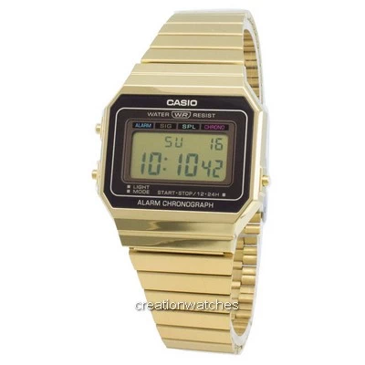 Relógio Casio Youth Vintage A700WG-9A, alarme, cronógrafo, quartzo para homem