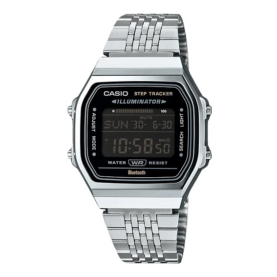 Casio Vintage Digital Smartphone Link Stainless Steel Quartz ABL-100WE-1B Unisex Watch