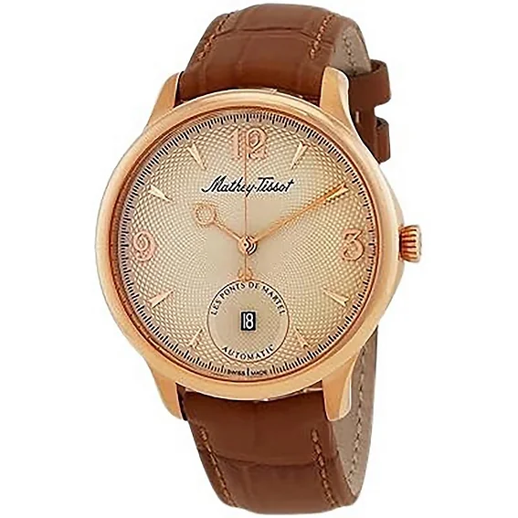 Mathey-Tissot Edmond Automatic Limited Edition Leather Strap Cream Dial AC1886CI Men's Watch