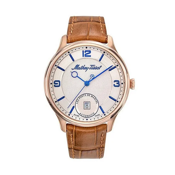 Mathey-Tissot Edmond Automatic 3D Leather Strap Cream Dial AC1886PCR Men's Watch