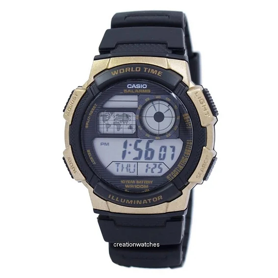 Casio Illuminator World Time Alarm AE-1000W-1A3V AE1000W-1A3V Men's Watch