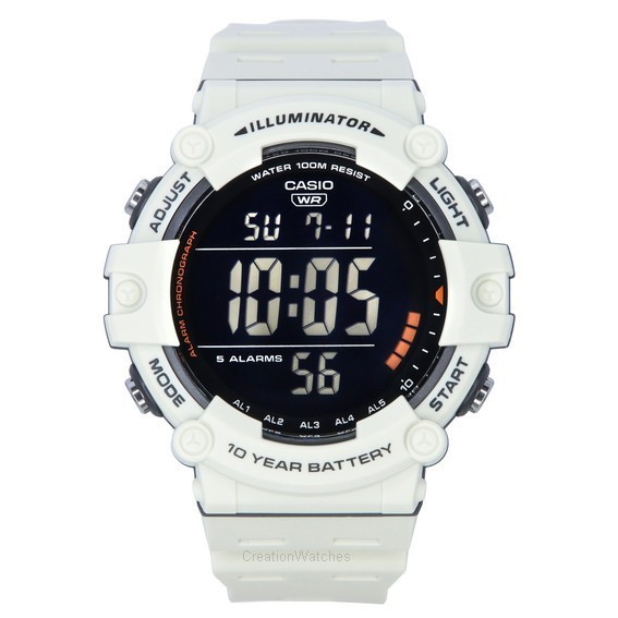 Casio Standard Digital White Resin Strap Quartz AE-1500WH-8B2 100M Men's Watch