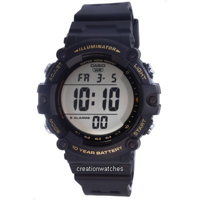 Relógio Casio Digital Resina Quartzo AE-1500WHX-1A AE1500WHX-1 100M Relógio Masculino