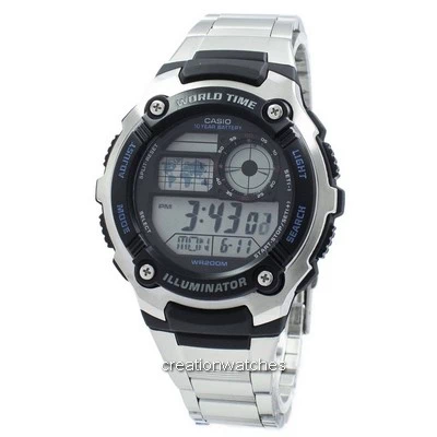 Casio Youth Illuminator World Time Digital AE-2100WD-1AV AE2100WD-1AV Men's Watch