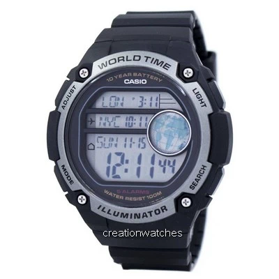Casio Youth Illuminator World Time Digital AE-3000W-1AV AE3000W-1AV Men's Watch