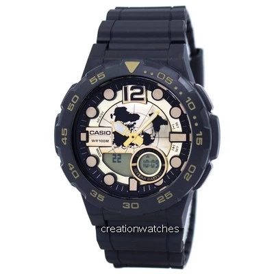 Casio World Time Alarm Analog Digital AEQ-100BW-9AV AEQ100BW-9AV Men's Watch