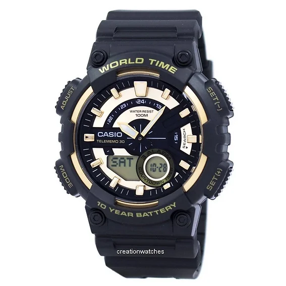 Casio Youth Series Telememo 30 World Time Alarm AEQ-110BW-9AV AEQ110BW-9AV Men's Watch