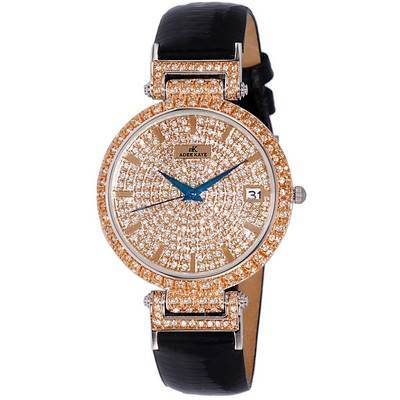 Adee Kaye Embellish Collection Crystal Accents Pave Dial Quartz AK2529-MRG Women's Watch
