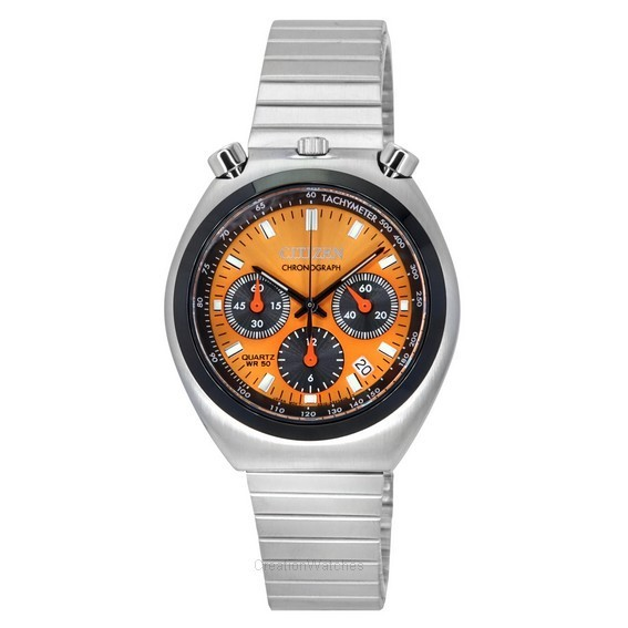 Reloj para hombre Citizen Bullhead Tsnuo cronógrafo edición limitada de acero inoxidable con esfera naranja y cuarzo AN3660-81X