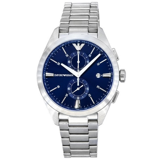 Emporio Armani Claudio 不銹鋼計時碼表藍色錶盤石英 AR11541 男裝手錶 zh-CHS
