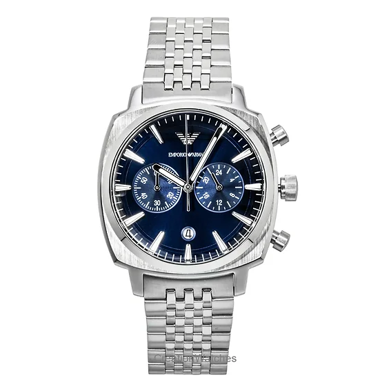 Emporio Armani Chronograph Stainless Steel Blue Dial Quartz AR11688 Men's Watch