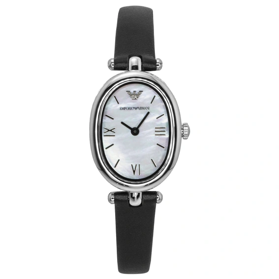 Emporio Armani Sinfonia Leather Strap Mother Of Pearl Dial Quartz AR11778 Women's Watch