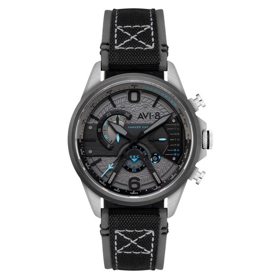 Relógio masculino AVI-8 Hawker Harrier duplo retrógrado cronógrafo fumaça cinza mostrador quartzo AV-4056-08