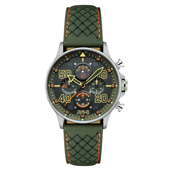 AVI-8 - Coningham Chronograph Green / Leather Green Dial