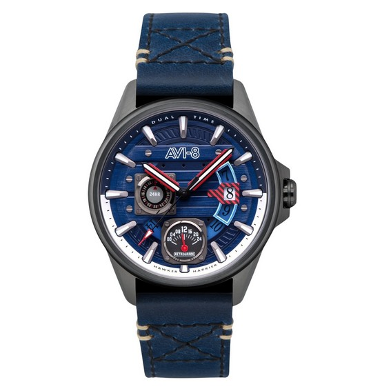 AVI-8 小販鷂法利多功能團藍色錶盤石英 AV-4098-03 男士手錶