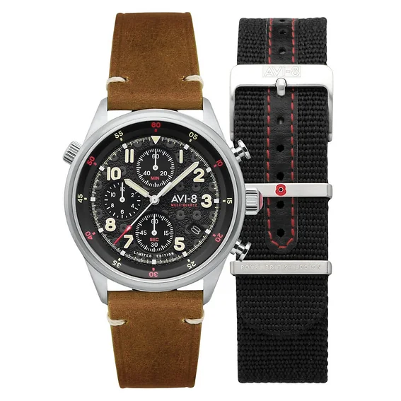 AVI-8 Flyboy Royal British Legion Tri-Service Limited Edition Quartz AV-4102-RBL-01 Men's Watch With Extra Strap