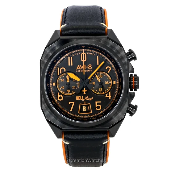 AVI-8 - BELL X-1 MACHBUSTER CHRONOGRAPH Black / Leather | Black Dial