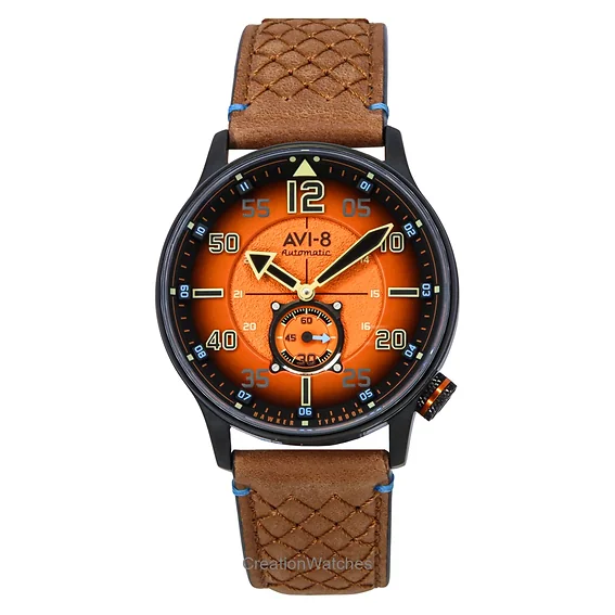 AVI-8 - Hawker Typhoon Baldwin Automatic Orange / Brown Leather | Orange Dial