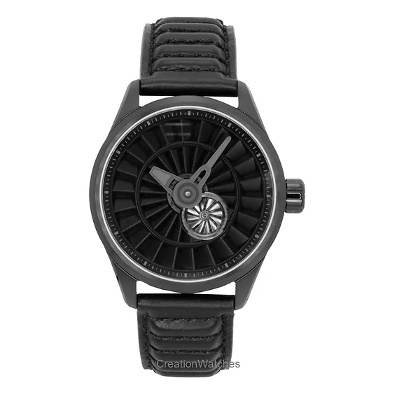 AVI-8 Hawker Hurricane Pegasus Limited Edition Leather Strap Black Dial Automatic AV-4127-01 Men's Watch