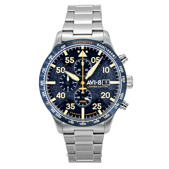 AVI-8 Hawker Hurricane Chronograph Limited Edition Blue Horizon Dial Quartz AV-4130-22 Men's Watch With Extra Strap