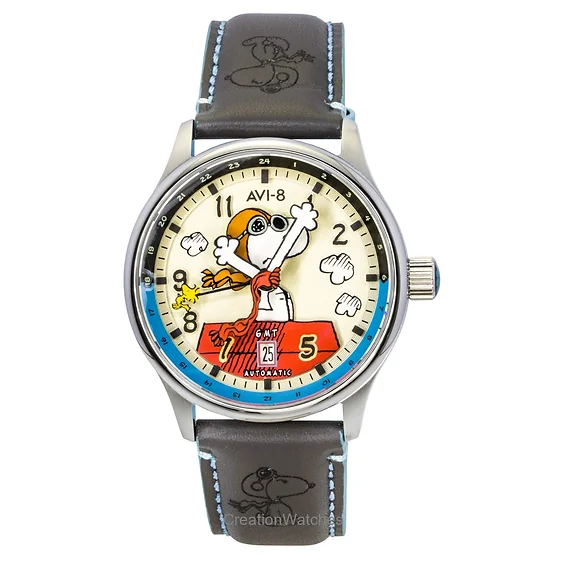 AVI-8 Hawker Hurricane Kent GMT Limited Edition Cream Brigade And Red Dial Automatic AV-4136-03 Men's Watch