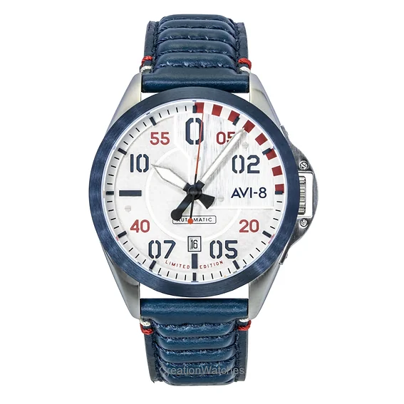 AVI-8 P-51 Mustang Hitchcock 85th Anniversary Limited Edition Silver Dial Automatic AV-4146-01 Men's Watch