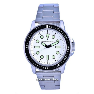 Armani Exchange สแตนเลส หน้าปัดขาว ควอตซ์ AX1853 Men's Watch