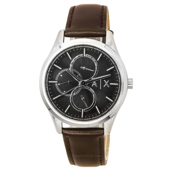 Armani Exchange Multifunction Leather Strap Black Dial Quartz AX1868 Men's Watch