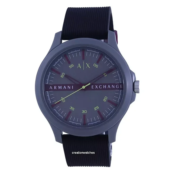 Armani Exchange Hampton Silicon Strap Quartz AX2425 Men's Watch