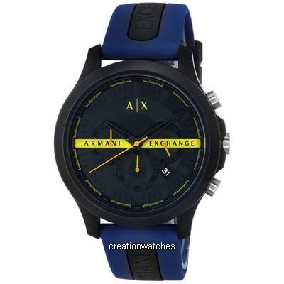 Relógio masculino Armani Exchange Hampton cronógrafo azul marinho com mostrador quartzo AX2441