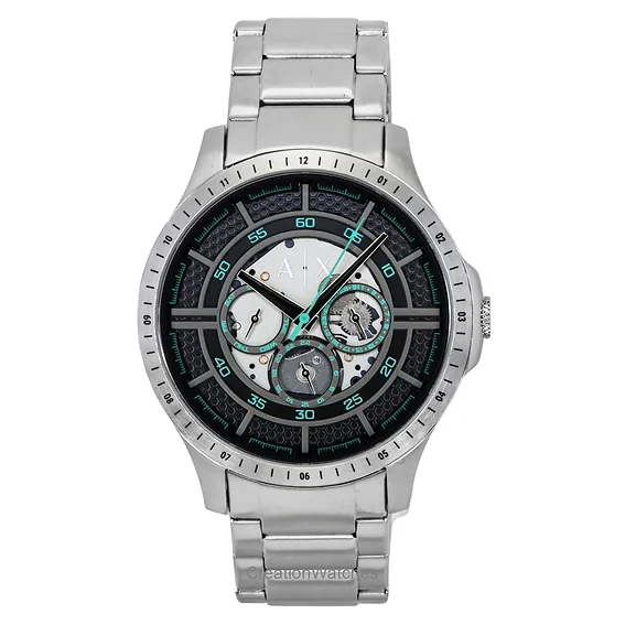 Armani Exchange Stainless Steel Multifunction Black Dial Quartz AX2459 Men's Watch