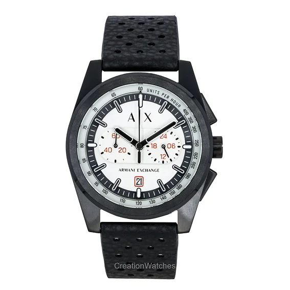 Armani Exchange Chronograph Rubber Strap Grey Dial Quartz AX2865 Men's Watch