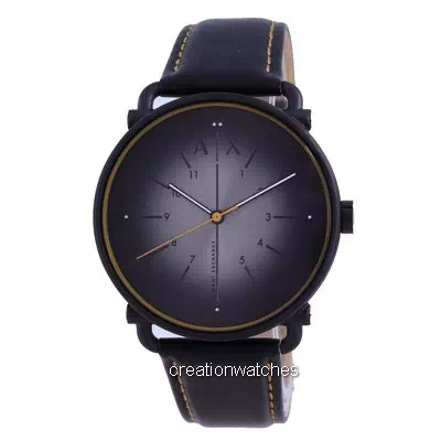 Relógio masculino Armani Exchange Rocco cinza mostrador de couro quartzo AX2904