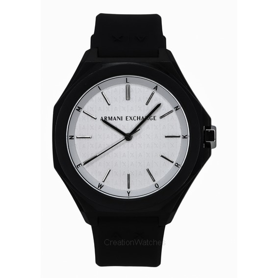 Armani Exchange Silicone Strap White Dial Quartz AX4600 Men's Watch
