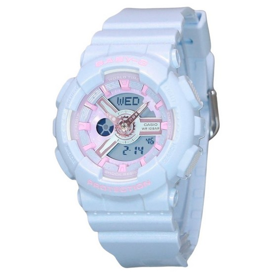 卡西欧 Baby-G 模拟数字树脂表带多色表盘石英 BA-110FH-2A 100M 女士手表