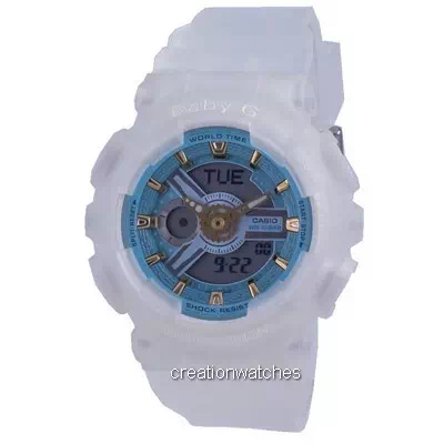 Relógio feminino Casio Baby-G de quartzo com hora mundial BA-110SC-7A BA110SC-7A 100M