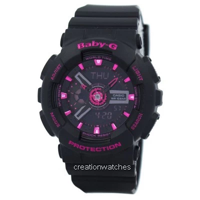 Casio Baby-G World Time Analog-Digital BA-111-1A BA111-1A Women's Watch