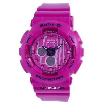 Casio Baby-G อะนาล็อก Digital Scratch Pattern ควอตซ์ BA-120SP-4A.G BA120SP-4 100M นาฬิกาข้อมือสตรี