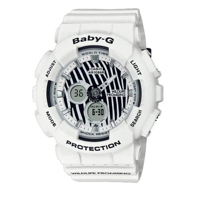 Casio Baby-G Wildlife Limited Edition อะนาล็อก ดิจิตอล ควอตซ์ BA-120WLP-7A BA120WLP-7 100M ของสุภาพสตรี นาฬิกา