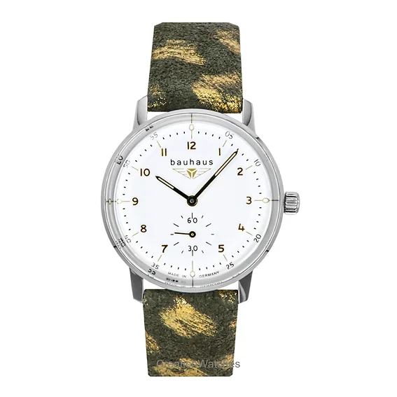 Bauhaus Classic Leather Strap White Dial Quartz 20371 Women's Watch
