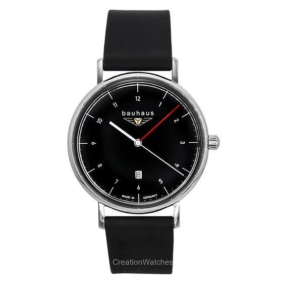 Bauhaus Classic Leather Strap Black Dial Quartz 21402 Men's Watch