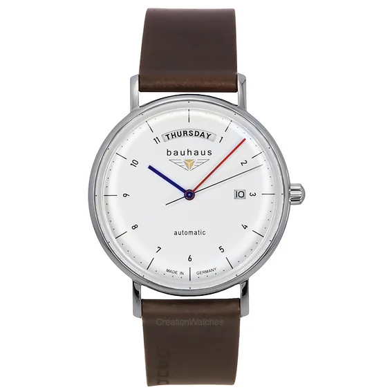 Bauhaus Classico Riserva Di Carica Solare (41 Mm) Quadrante Blu / Cinturino In Pelle 21123 - First Class Watches™ A