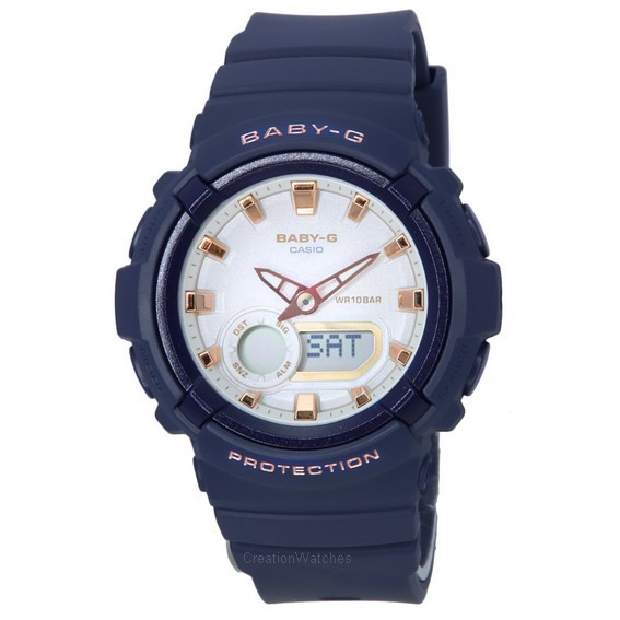 Relógio feminino Casio Baby-G analógico digital com pulseira de resina mostrador quartzo BGA-280BA-2A BGA280BA-2 100M