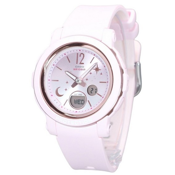 Relógio feminino Casio Baby-G Moon and Star Series Analógico Digital Resin Strap Rosa Dial Quartz BGA-290DS-4A 100M
