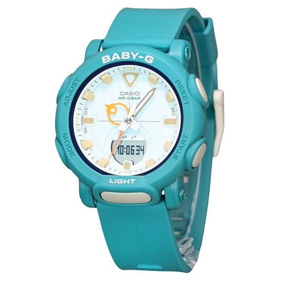 Reloj Casio Baby-G analógico digital con base biológica, correa de resina, esfera verde claro, cuarzo BGA-310RP-3A 100M para muj