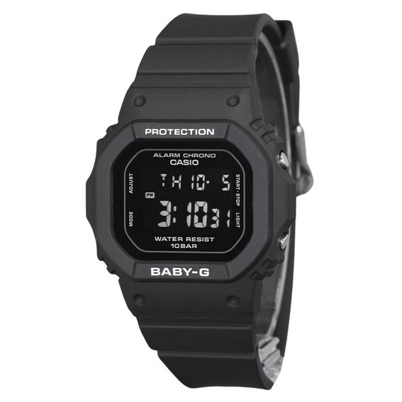 Reloj Casio Baby-G digital con correa de resina negra de cuarzo BGD-565U-1 100M para mujer